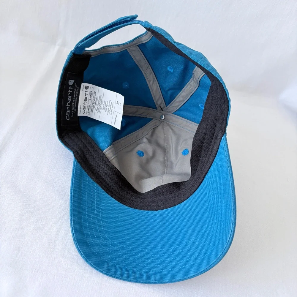 Carhartt Blue Odessa Force Adjustable Mens Canvas‎ Baseball Hat NWT